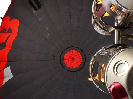  A hot air balloon - single-layered, fabric gas bag is called an envelope by Hans Braxmeier