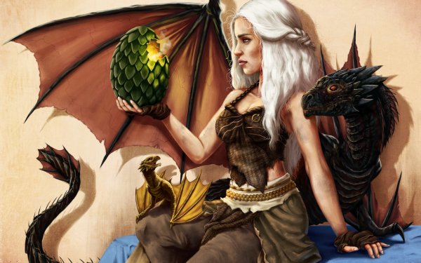 TV Show Game Of Thrones A Song of Ice and Fire Daenerys Targaryen Dragon White Hair Fantasy HD Wallpaper | Background Image