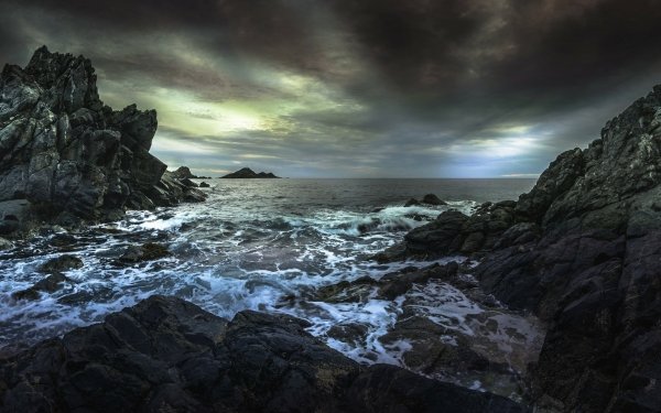 Nature Coastline Coast Sky Cloud Dark Horizon HD Wallpaper | Background Image