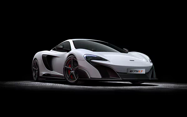 white car supercar car McLaren vehicle McLaren 675LT HD Desktop Wallpaper | Background Image