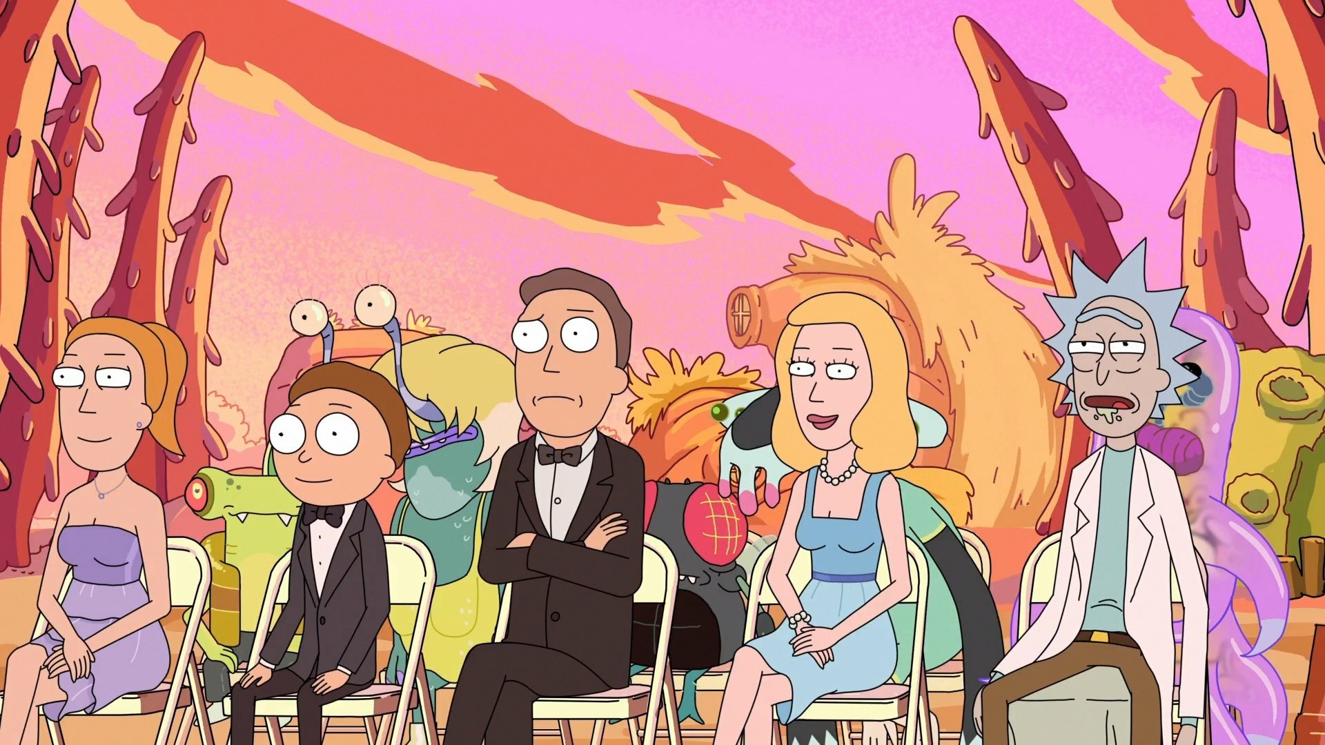 Download Summer Smith Jerry Smith Beth Smith Morty Smith Rick Sanchez TV  Show Rick And Morty HD Wallpaper