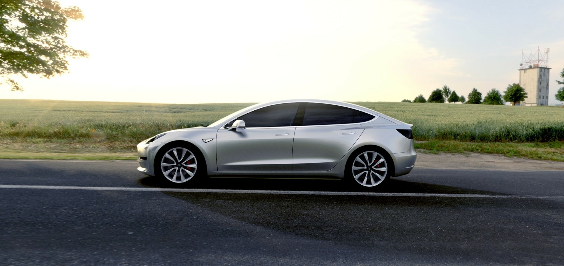 Download Electric Car Tesla Motors Vehicle Tesla Model 3  Wallpaper