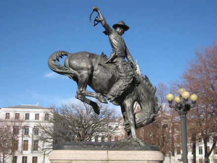  Bronco Buster statue in Denver Colorado Civic Center Park by marchinileo0