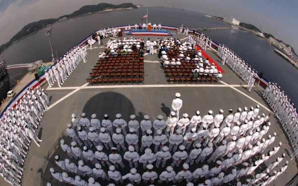  Sailors on board an aircraft carrier in Yokosuka Japan by 12019