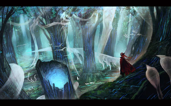 Anime forest anime forest HD Desktop Wallpaper | Background Image