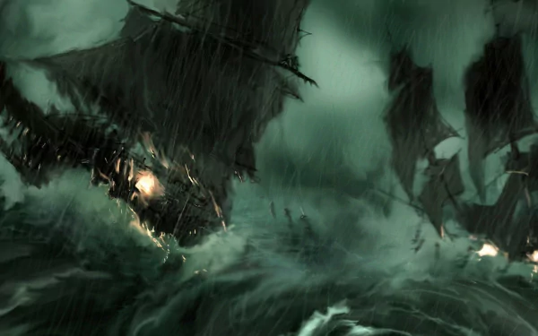  fantasy ships during storm