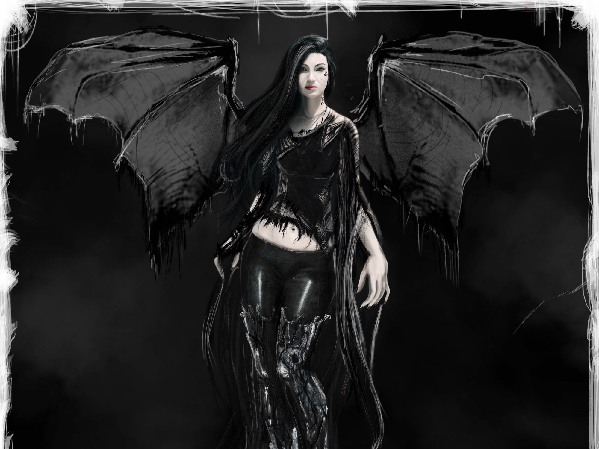 Dark Fantasy Angel by Meg Rott Ample
