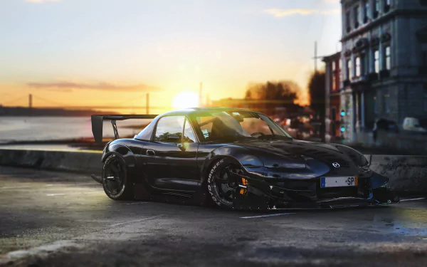 car black car Mazda vehicle Mazda MX-5 HD Desktop Wallpaper | Background Image