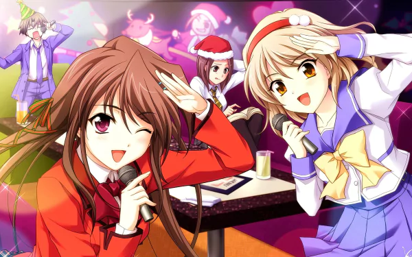 school uniform red eyes long hair blonde Anime memories off HD Desktop Wallpaper | Background Image