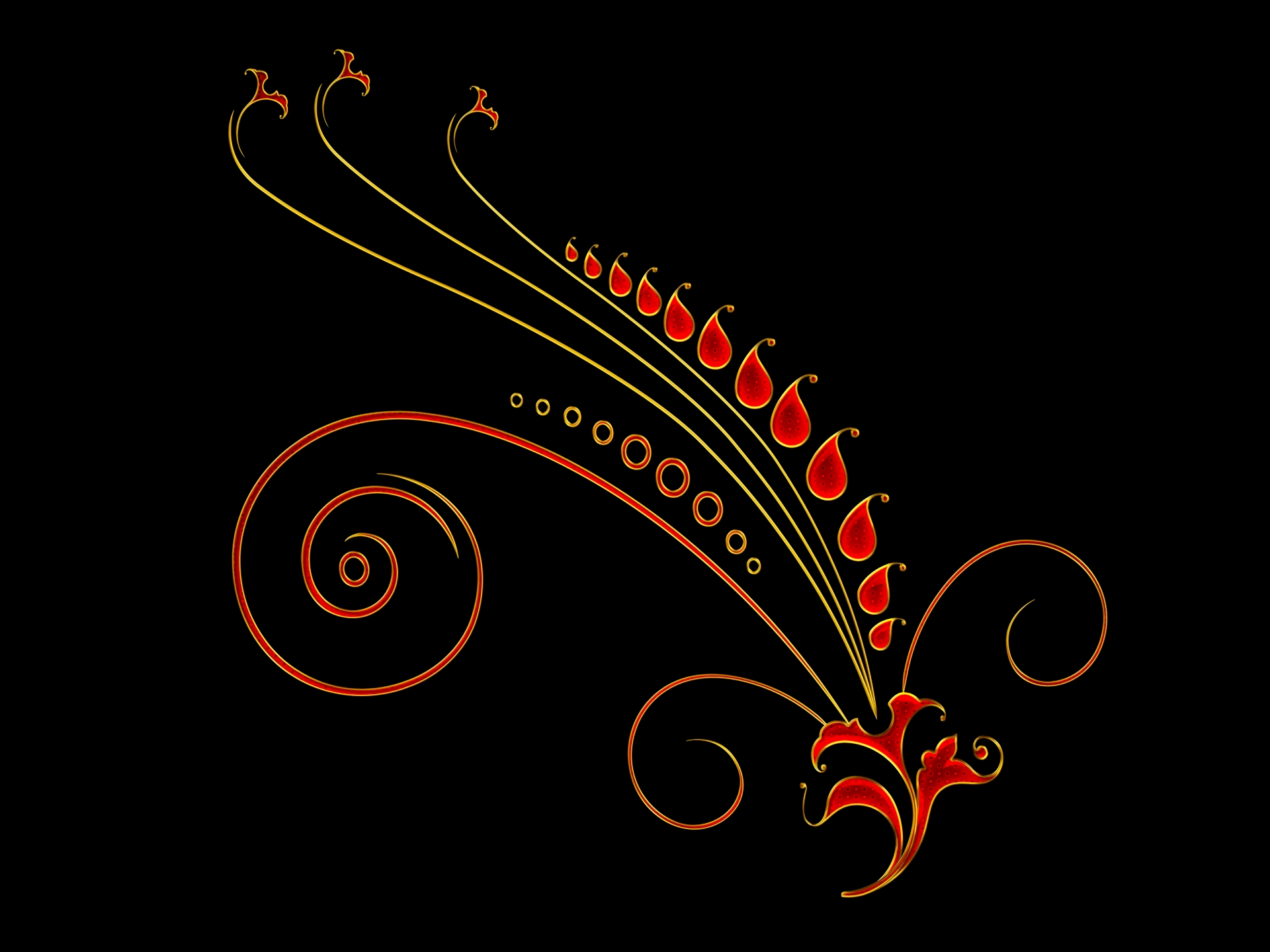 Download Red Mystical Artistic Flower HD Wallpaper