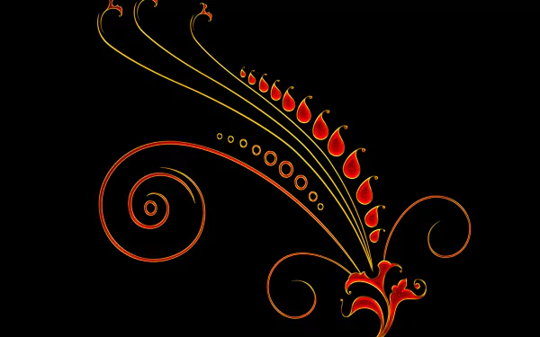 red mystical artistic flower HD Desktop Wallpaper | Background Image