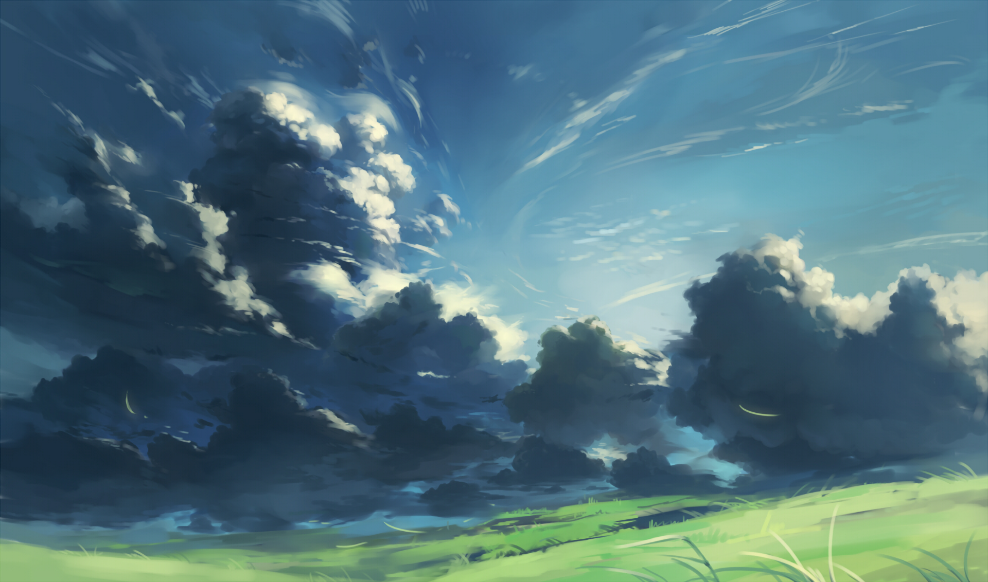 Anime Sky HD Wallpaper by 幻想絵風