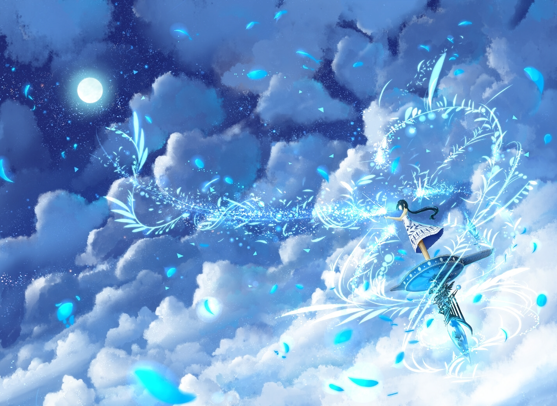 Celestial Dreams: An Original HD Anime Wallpaper by 防人