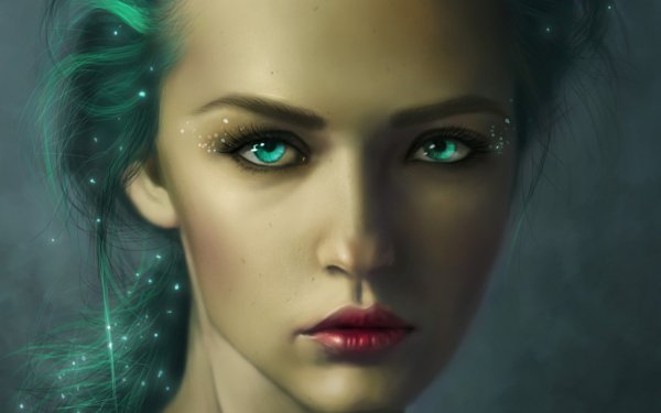 Fantasy Women Eye Turquoise Aqua Eyes Face HD Wallpaper | Background Image
