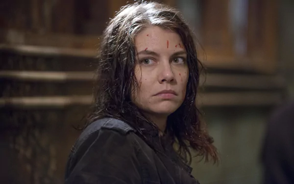 Lauren Cohan as Maggie from The Walking Dead, featured in a high-definition PC desktop wallpaper and background.