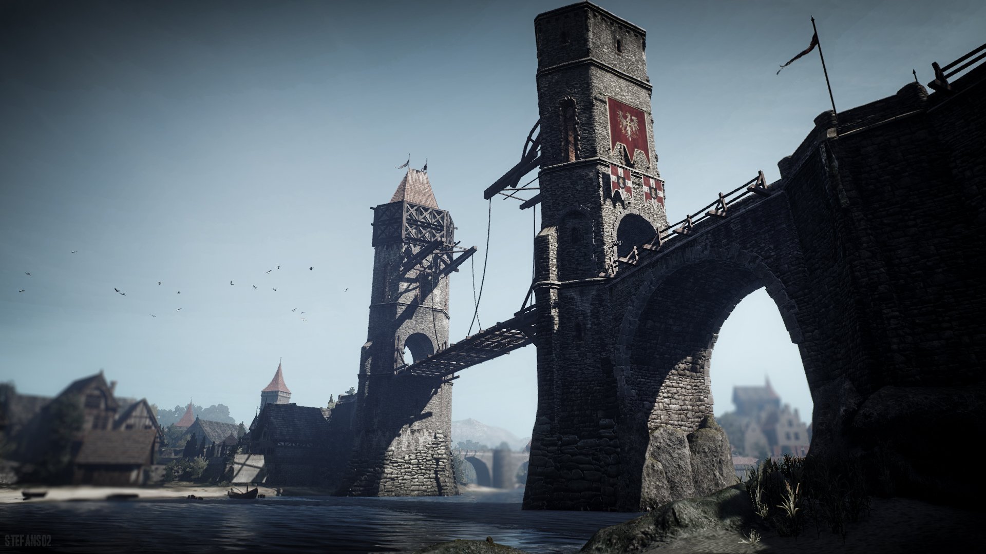 The Witcher 3: Wild Hunt / Oxenfurt Bridge by StefanS02