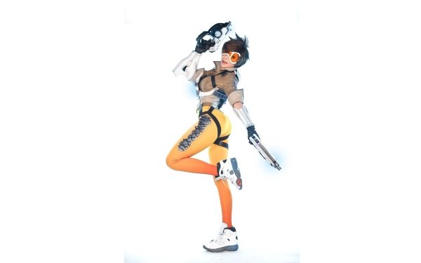 Women Cosplay Overwatch Tracer HD Wallpaper | Background Image