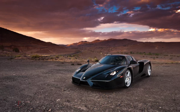 car supercar black car Ferrari vehicle Ferrari Enzo HD Desktop Wallpaper | Background Image