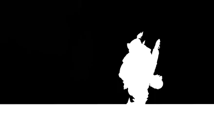 4K Ultra HD PC wallpaper showing a white silhouette of Roadhog (Overwatch) on a black background — minimalist Overwatch video game desktop art.