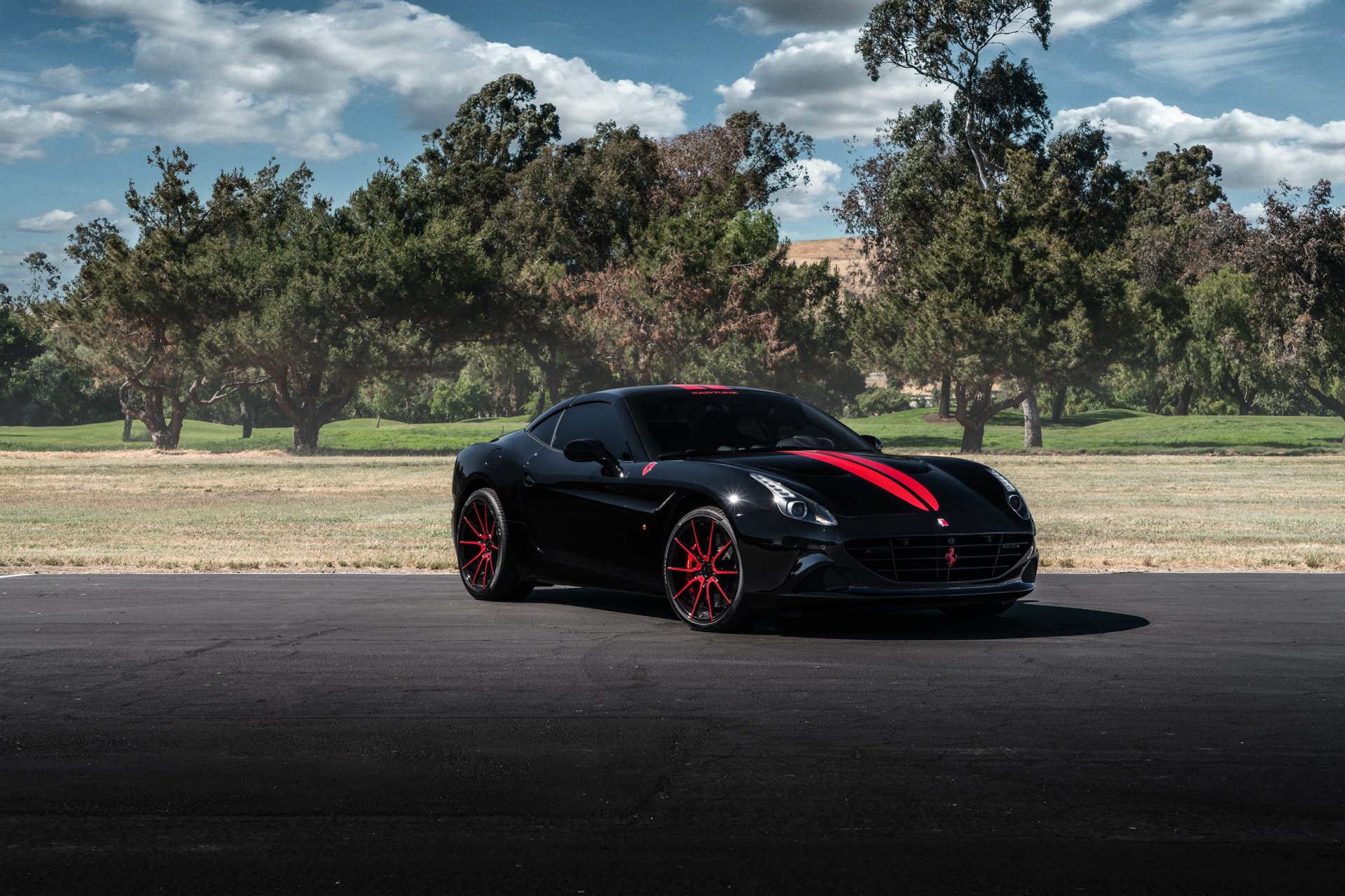 Download Car Black Car Supercar Ferrari Vehicle Ferrari California HD Wallpaper