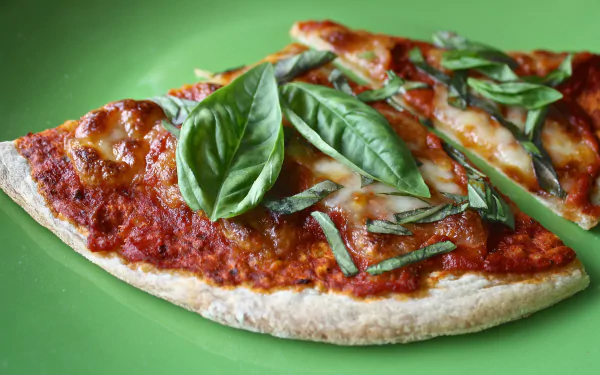 cheese basil food pizza HD Desktop Wallpaper | Background Image