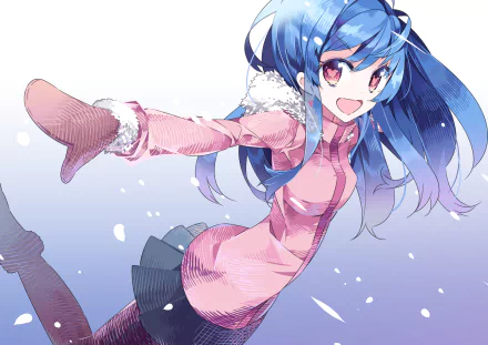 winter Anime Original winter anime HD Desktop Wallpaper | Background Image