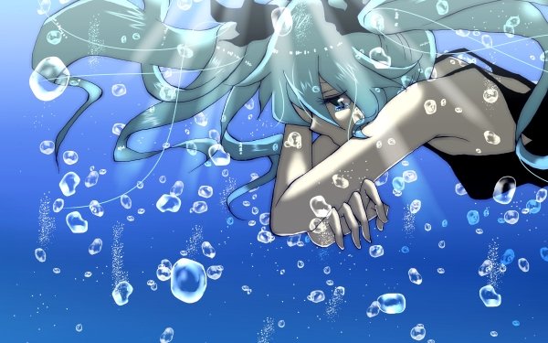 Anime Vocaloid Eau Bulle Sadness Hatsune Miku Fond d'écran HD | Image