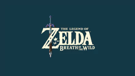 A high-definition desktop wallpaper featuring the logo of Nintendo's The Legend of Zelda: Breath of the Wild, showcasing its iconic design and vibrant colors.