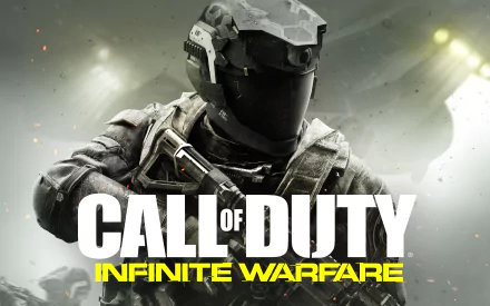 HD desktop wallpaper featuring a soldier in futuristic armor from the video game Call of Duty: Infinite Warfare, with the game title prominently displayed.