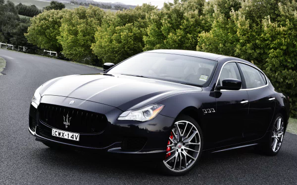 car black car Maserati vehicle Maserati Quattroporte HD Desktop Wallpaper | Background Image