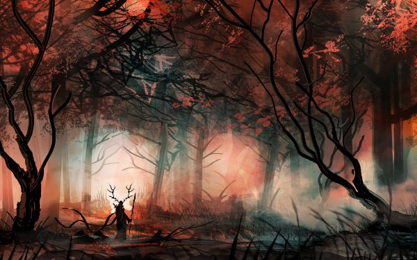 Fantasy Forest Tree Shaman HD Wallpaper | Background Image