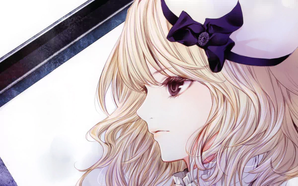 bow (Clothing) blonde hat Anime Original HD Desktop Wallpaper | Background Image