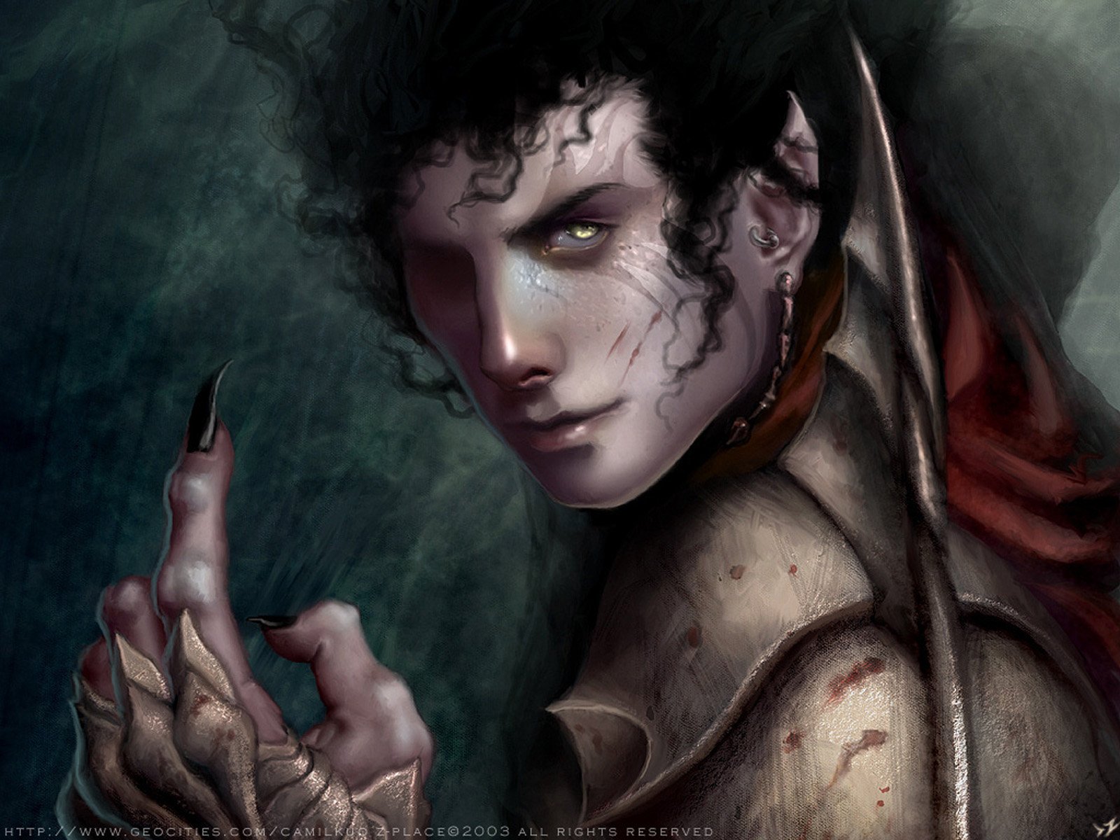 Download Demon Fantasy Warrior Fantasy Warrior Wallpaper by Camille Kuo