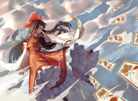 Reimu Hakurei Anime Touhou HD Desktop Wallpaper | Background Image