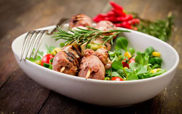 salad food barbecue HD Desktop Wallpaper | Background Image