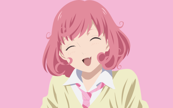 Anime Noragami Kofuku Ebisu Pink Hair Blush Smile Tie Minimalist HD Wallpaper | Background Image