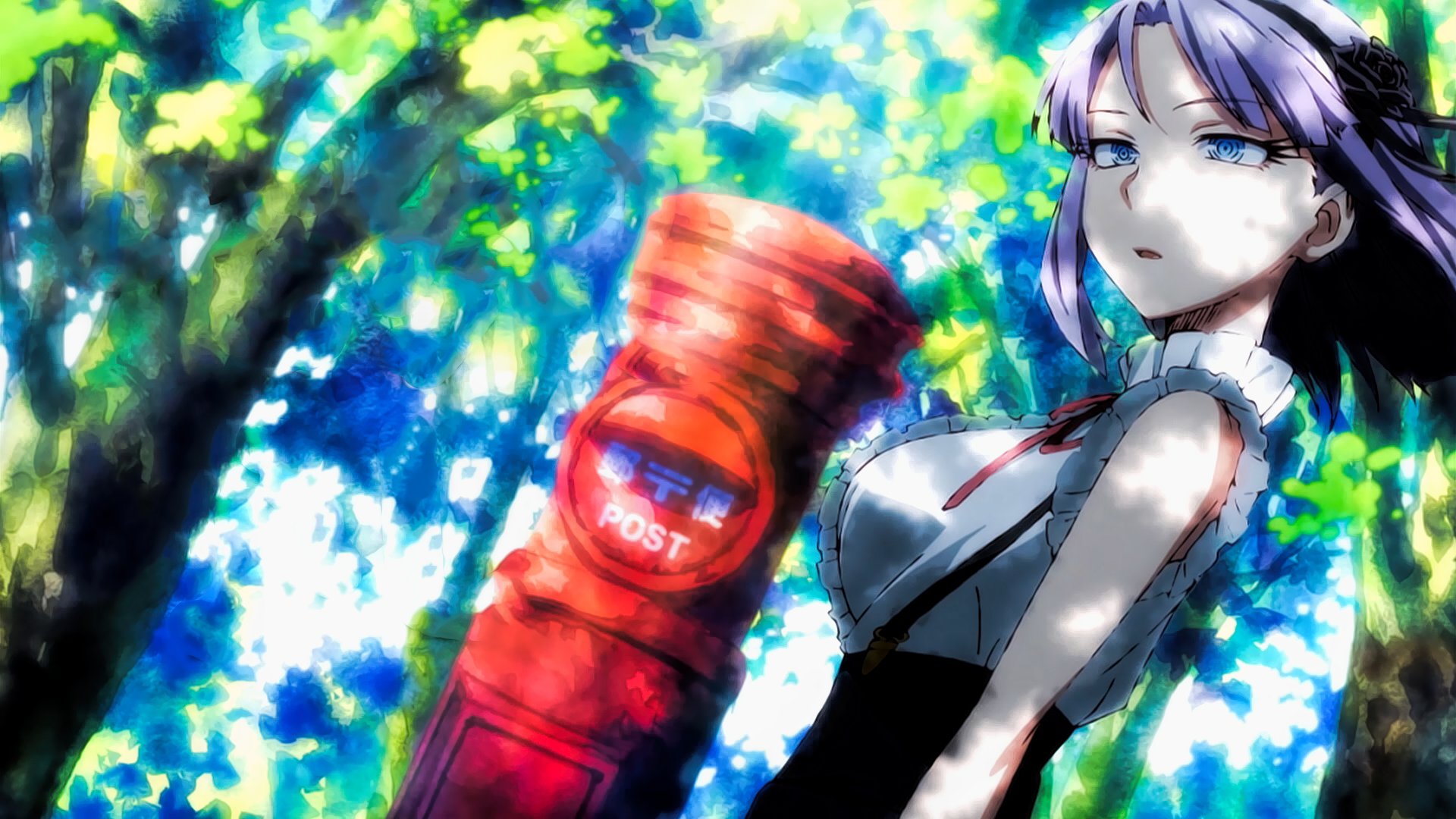 Download Headband Purple Hair Blue Eyes Shidare Hotaru Anime Dagashi Kashi  HD Wallpaper by Sanoboss