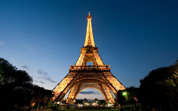 France Paris light night man made Eiffel Tower HD Desktop Wallpaper | Background Image