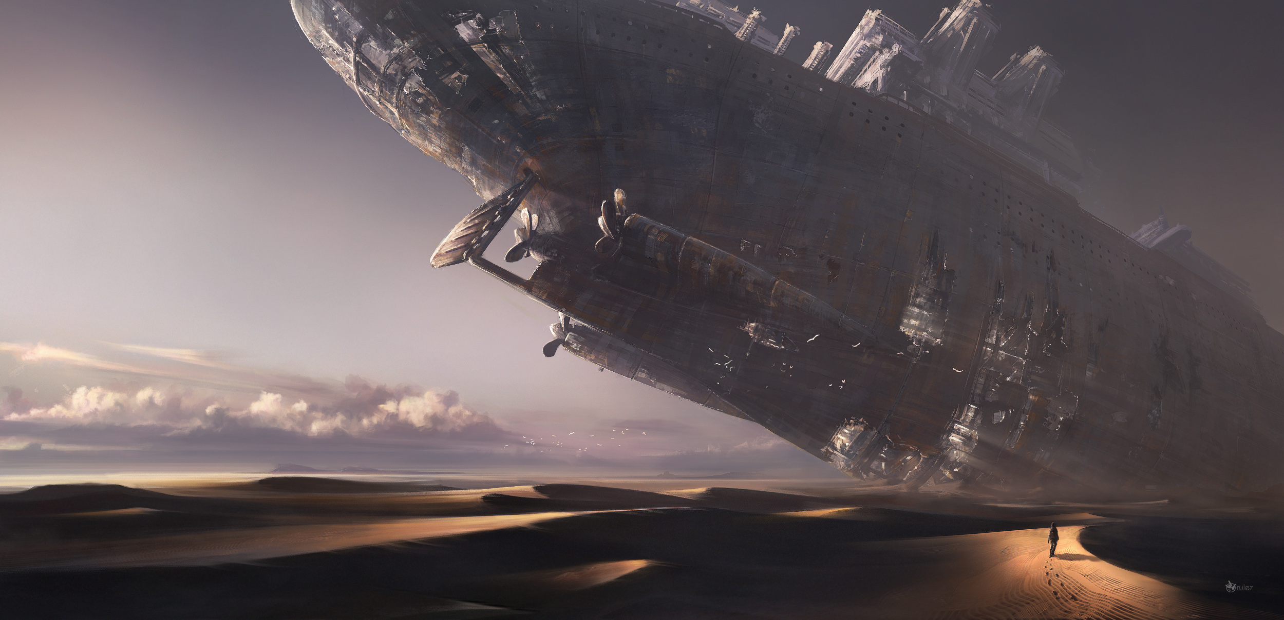 Ship in the desert by Dmitriy Kuzin