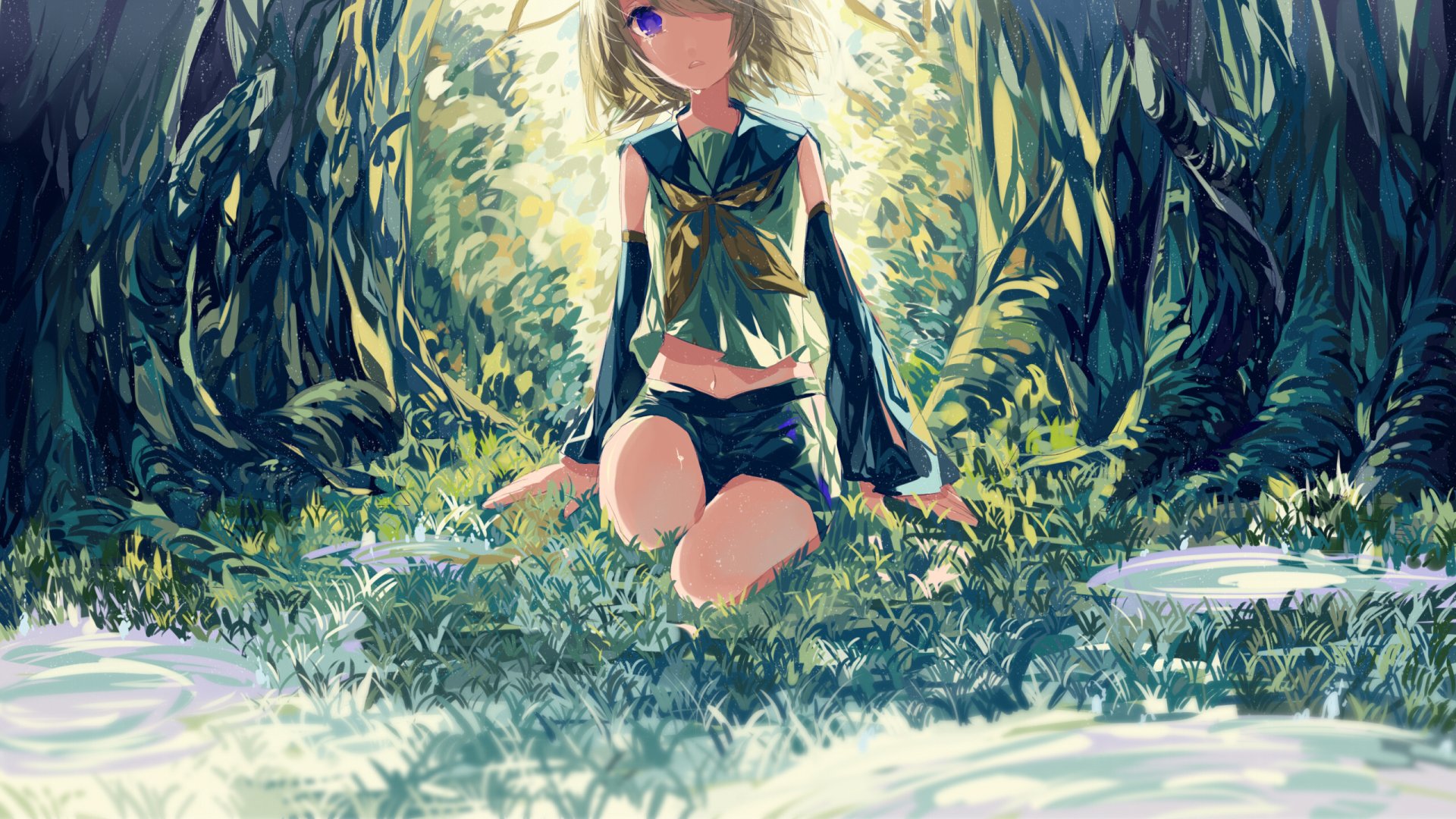 Download Rin Kagamine Anime Vocaloid HD Wallpaper by EL