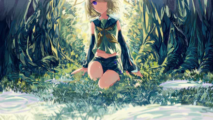 Rin Kagamine Anime Vocaloid HD Desktop Wallpaper | Background Image