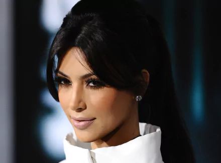 black hair face brown eyes American Celebrity Kim Kardashian HD Desktop Wallpaper | Background Image