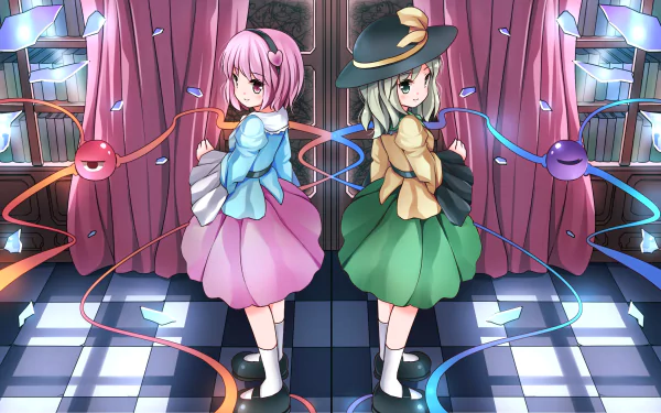 Satori Komeiji Koishi Komeiji Anime Touhou HD Desktop Wallpaper | Background Image