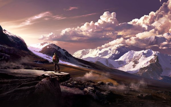 Artistic Mountain Landscape HD Wallpaper | Background Image