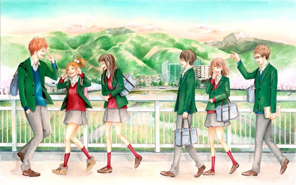 Anime Orange Naho Takamiya Kakeru Naruse Takako Chino Saku Hagita Azusa Murasaka Hiroto Suwa HD Wallpaper | Background Image