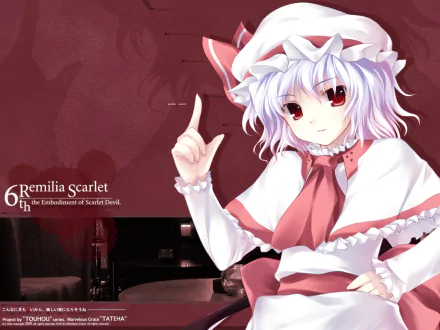 Remilia Scarlet Anime Touhou HD Desktop Wallpaper | Background Image