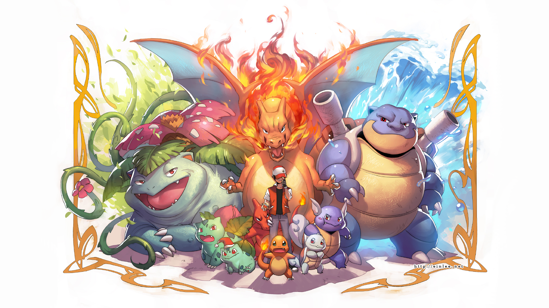 pikachu charmander squirtle bulbasaur wallpaper