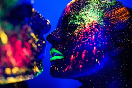 lips face photography Fluorescent HD Desktop Wallpaper | Background Image