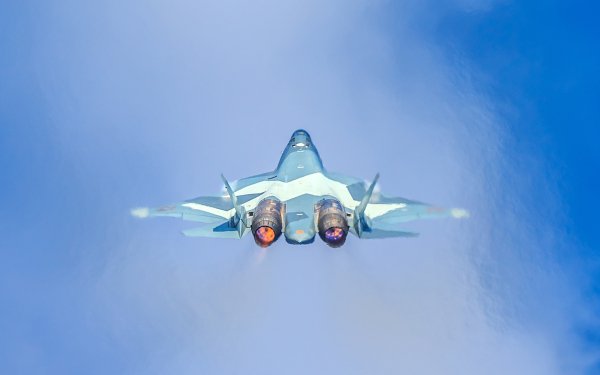 Military Sukhoi Su-57 Jet Fighters Jet Fighter Aircraft Warplane HD Wallpaper | Background Image