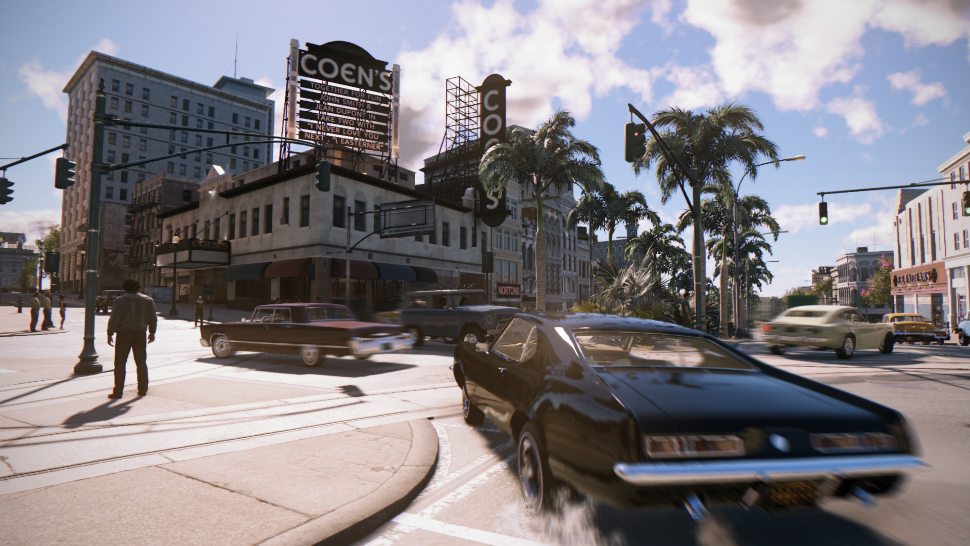 Wallpaper the city, movement, street, the game, stream, cars, Mafia III, Mafia  3 for mobile and desktop, section игры, resolution 1920x1080 - download